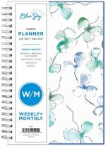 Blue Sky 2021 Weekly & Monthly Planner, Frosted Flexible Cover, Twin-Wire Binding, 5" x 8", Lindley (101579-21)